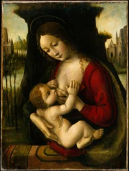 Madonna og barnet (olje på tre)