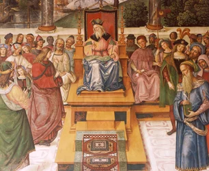 Enea Silvio Piccolomini møter kong James I av Skottland, detalj fra historiene til Pius II