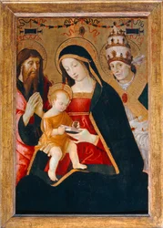 Jomfru Maria og barnet mellom Sankt Hieronymus og Sankt …