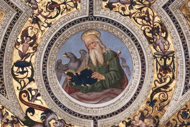 St John the Evangelist, detalj av The Four Evangelists (fresco