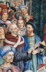 Piccolomini-biblioteket, sørvestveggen: “ Pius II presiderer over Diet of Mantua, 1. juni