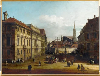 Lobkowitzplatz i Wien, Østerrike (olje på lerret)