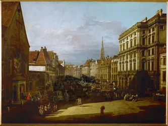 Mehlmarkt i Wien, Østerrike (olje på lerret)