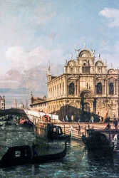 Rio dei Mendicanti og Scuola di San Marco (olje på lerret)