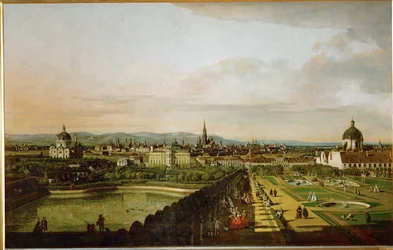 Wien sett fra Belvedere … (olje på lerret)