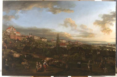 Utsikt over Warszawa med Ordynacki-palasset, 1772