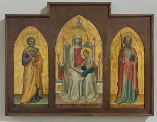 Madonna med barn som leser: St. Peter og St. Paul
