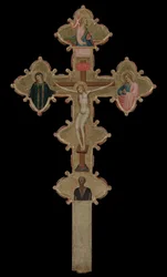 Bærbar, dobbeltsidig Cross recto, 1335-1340