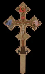 Bærbar, dobbeltsidig kors verso, 1335-1340