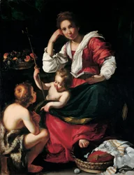 Madonna og barn med spedbarnet Sankt Johannes