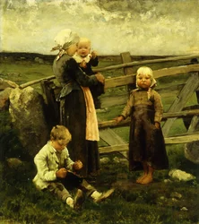 Barn med kirsebær,