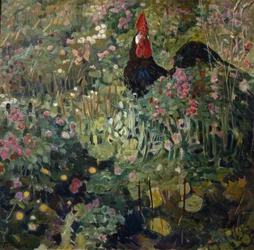 Hanen (olje på lerret)
