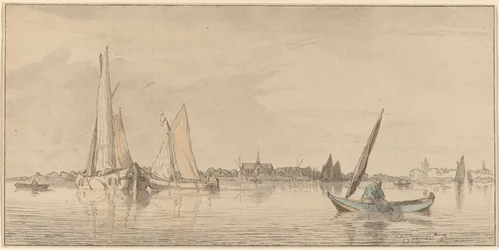 Elv med by, 1775.