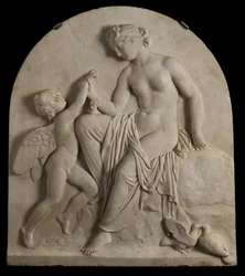Cupido blir stukket av en bie