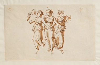 Tre dansende bakchanter