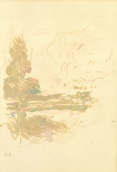 Reflections in the Seine, 1890 (akvarell på papir)