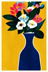 Fargerikt blomsterarrangement