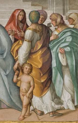 Central Nave, Second North Span, Marriage of the Virgin, Boccaccio Boccaccino 1514-15, Detalj