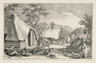 Landskap med våningshus, 1613-1614.