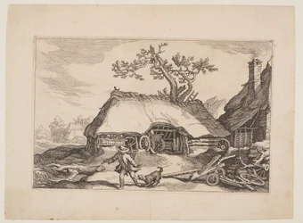 Tavle 6, fra Landskap med gårdshus