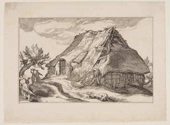Tavle 9, fra Landskap med gårdshus