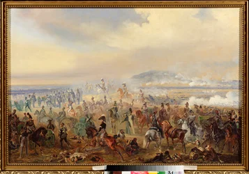 Slaget ved Leipzig i oktober 1813 (eller Battle of the Nations, Napoleonskrigen