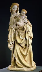 Krumauer Madonna, ca. 1400 (polykrom stein)