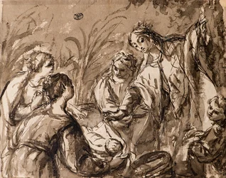 Faraos datter oppdager spedbarnet Moses, funnet av Moses