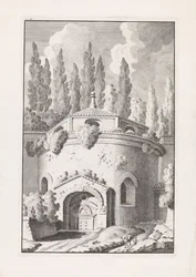 Ruïne av et romersk rundt tempel Relikvier fra den gamle byen Roma (serietittel)