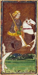 Kart over Tarot-spillet til Visconti-familien til Bonifacio Bembo (1420-1482), midten av 1400-tallet - Bergamo, Galleria dell'Accademia Carrara (Carrara Academy Gallery)