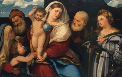 Madonna og barn med hellige.