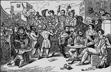 Et falsk valg i Kings Bench Prison, c1828, 1912