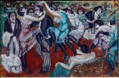 ""Singing Cafe"" (Singing Cafe) - Maleri av Boris Dmitrievich Grigoriev (1886-1939)