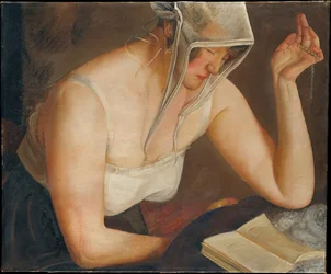 Kvinne som leser, ca. 1922