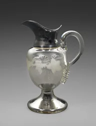 Pitcher, c. 1865-1871 (sølvglass, sølvplate, kork, papir)
