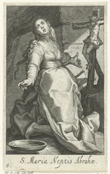 Heilige Maria als kluizenares S. Maria Neptis Abrahae (tittel på objekt) Kluizenaressen (serietittel) Sacred Hermitage of Ascetriarum (serietittel)