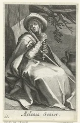 Den hellige Melania den eldre som eremittinne Melania Senior (tittel på objekt) Eremittinner (serietittel) Sacra Eremus Ascetriarum (serietittel)
