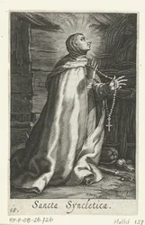 Saint Syncletica av Alexandria som eremittinne Sancta Syncletica (tittel på objekt) Eremittinner (serietittel) Sacra Eremus Ascetriarum (serietittel)
