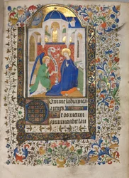 Timebok Bruk av Paris: Annunciation, ca. 1420.