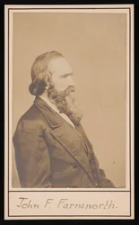 Portrett av John Franklin Farnsworth 1820-1897, før 1897.