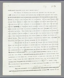 Side 539, kapittel 27, Den slettede passasjen som beskriver ødeleggelsen av Draculas slott, fra Bram Stokers originale maskinskrevne manuskript av 