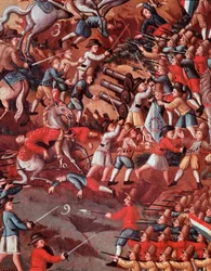 Detalj av "" ex-voto som representerer slaget ved Guararapes""