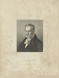 Portrett av Alexander von Humboldt 1769-1859, ca. 1850.