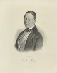 Portrett av pianisten og komponisten Charles Mayer 1799-1862, ca 1854.