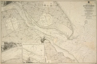 England, østkysten, innløpet til elven Humber kartlagt av kaptein G.E. Richards, HM-kartleggerskipet #39;Triton#39; (1899–1900)