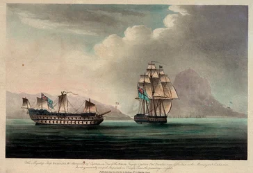 HMS #39;Bellisle#39; nær Gibraltar, 24. oktober 1805