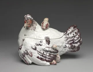 Hen and Chicks Tureen, Chelsea Porcelain Factory, ca. 1755