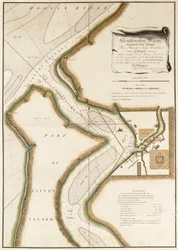Kart over Hoogly-elven, ca. 1777 (gravering)