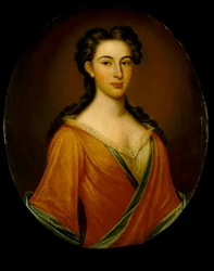 Fru Edmund Nelson (1698–1789), ca. 1720 (olje på lerret)