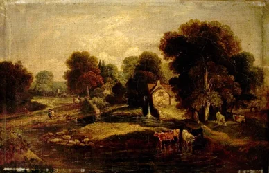 Old Mill, Norwich, Norfolk (olje på lerret)